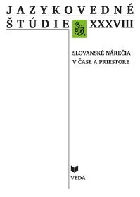 Jazykovedé štúdie XXXVIII.