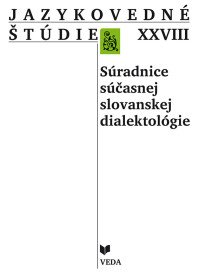 Jazykovedné štúdie XXVIII. Súradnice...