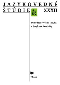 Jazykovedné štúdie XXXII.